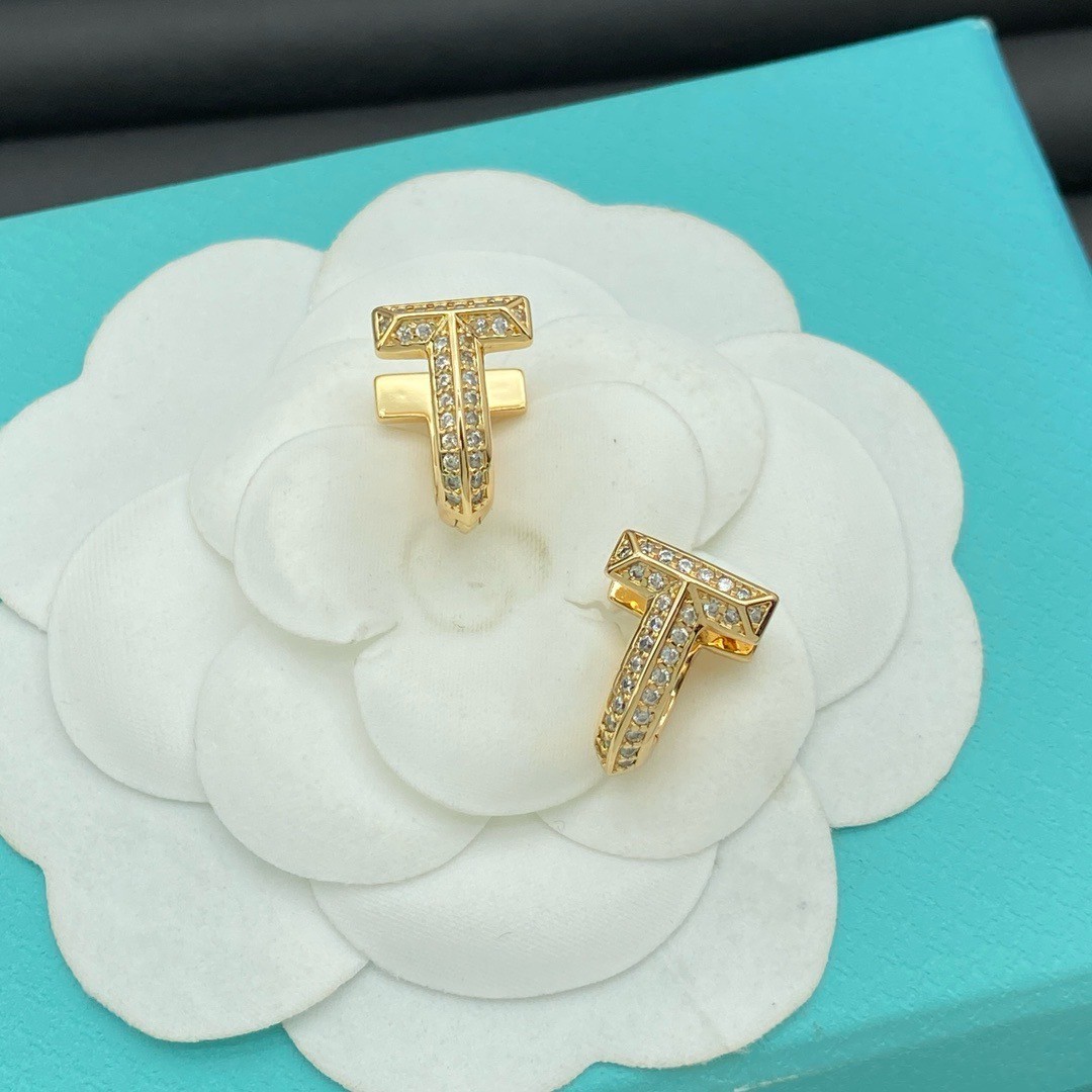 O1383 ต่างหู TIF(PinkGold)(เล็ก)