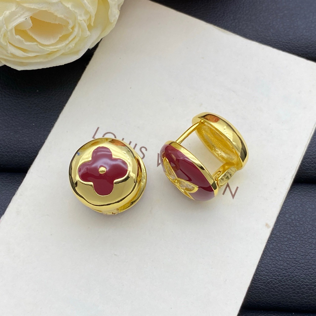 O1300 ต่างหู L(ทอง-แดง)