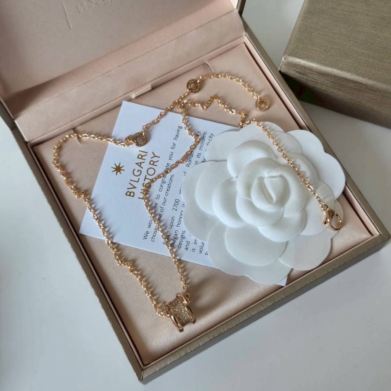 PP12377 สร้อยคอ BVL(PinkGold)