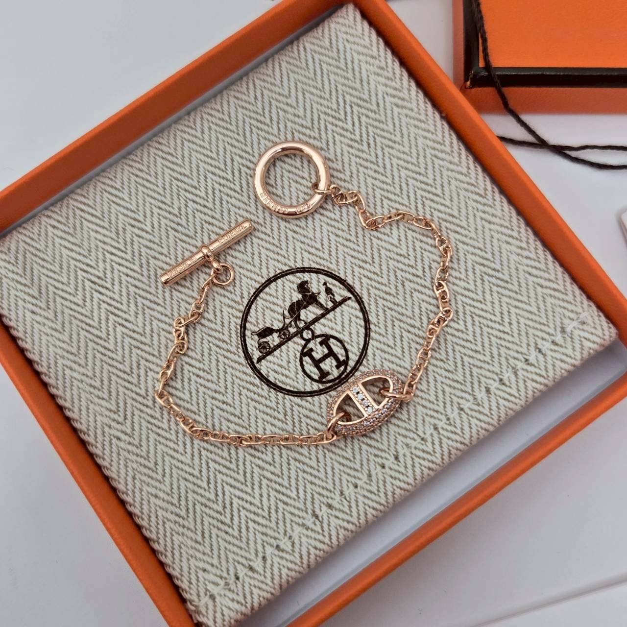 PP12115 สร้อยข้อมือ H(PinkGold)