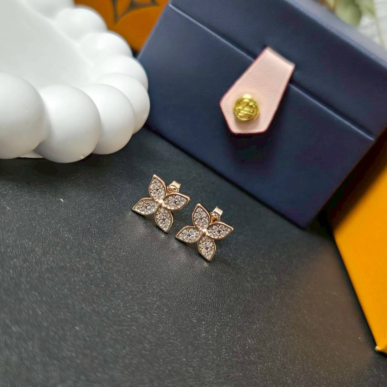 PP11845 ต่างหู L(โรสโกลด์)