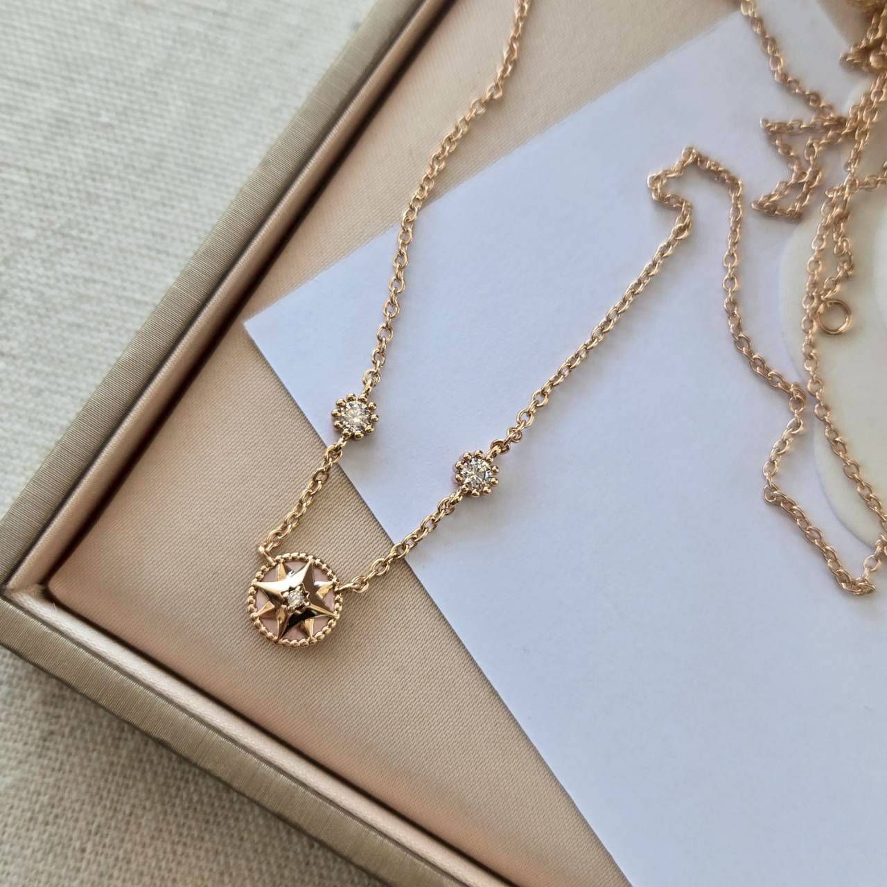 PP12697 สร้อยคอ DI(ชมพู)