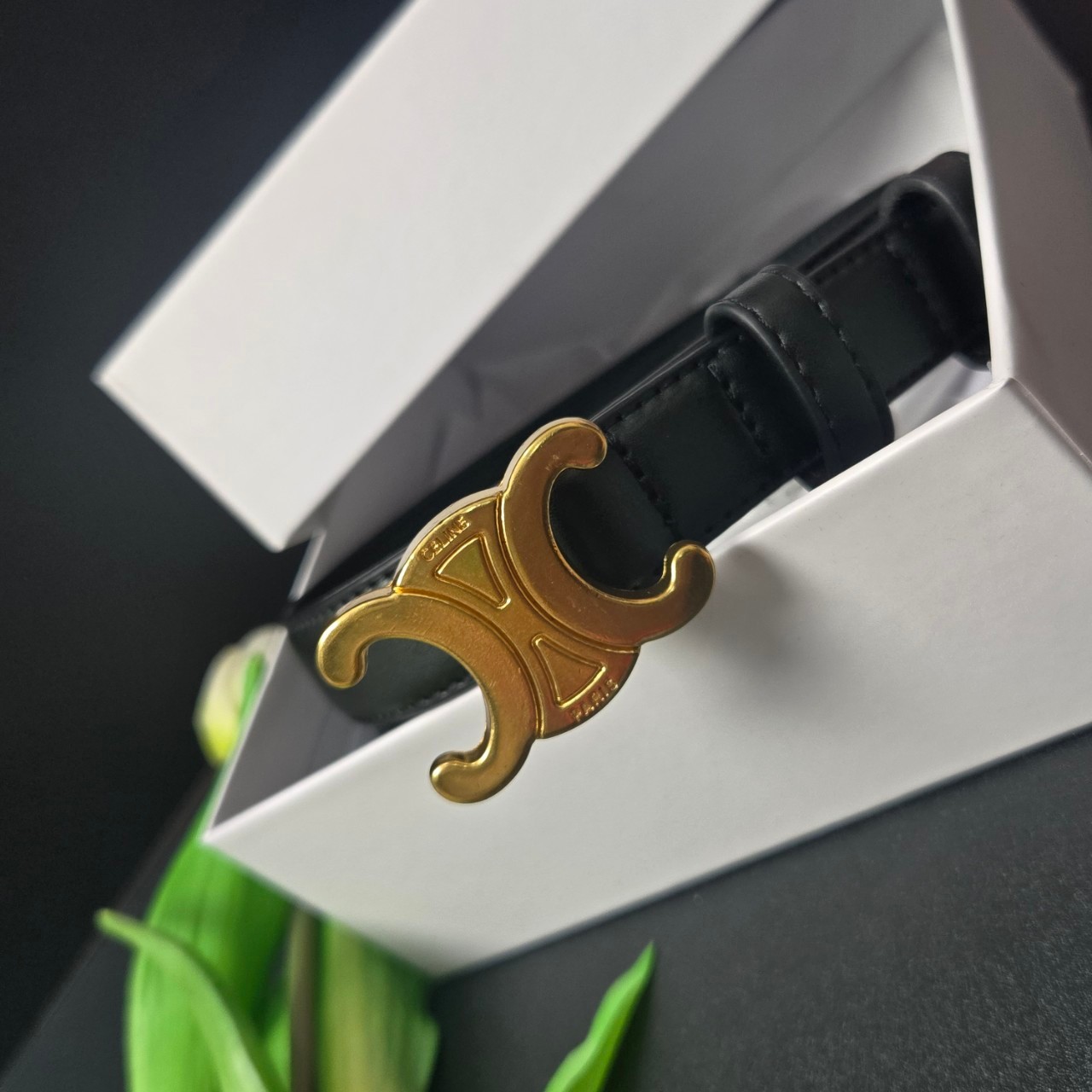 PP10112 เข็มขัด Ceพร้อมกล่องและอุปกรณ์(ดำ)