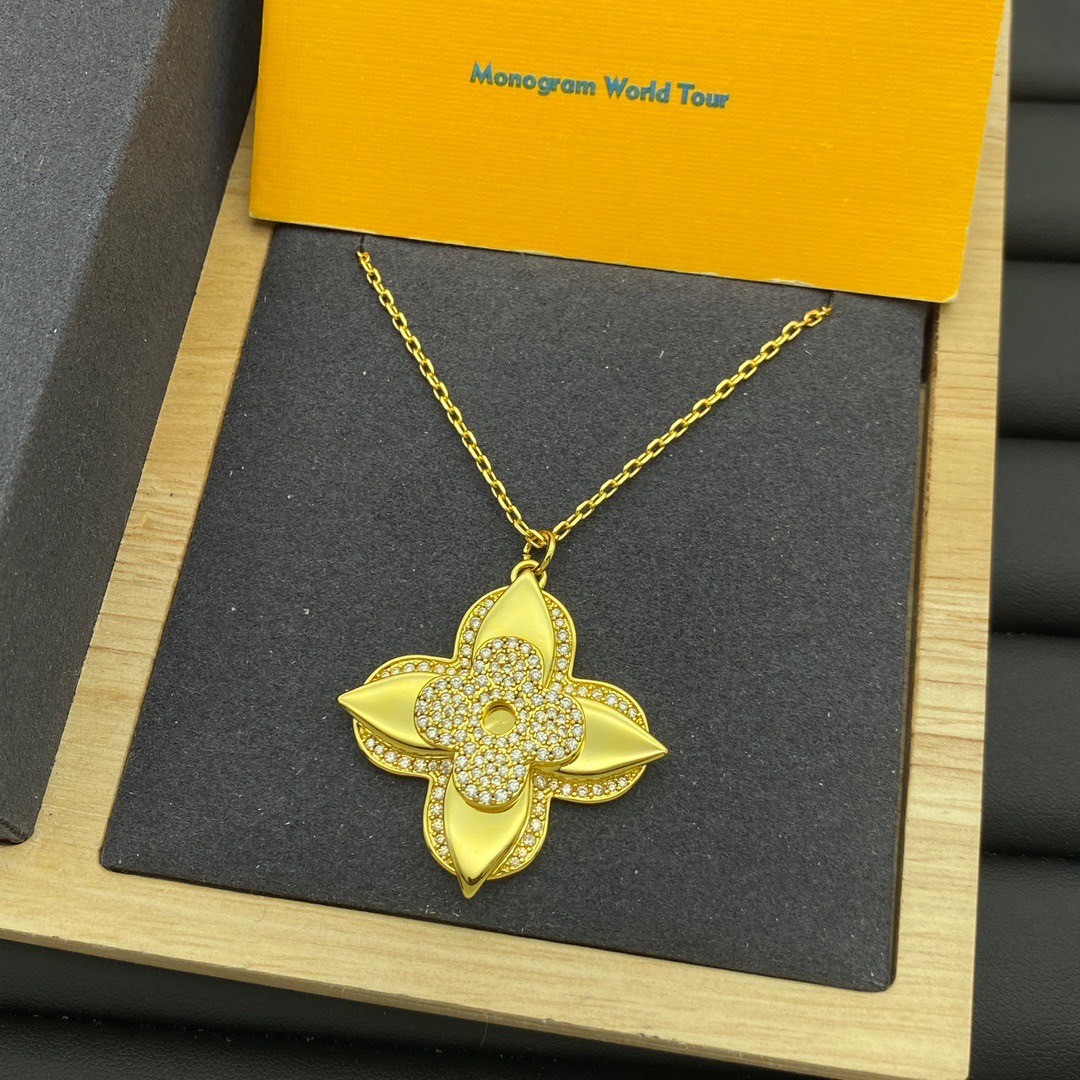 O0923 สร้อยคอ L(ทอง)