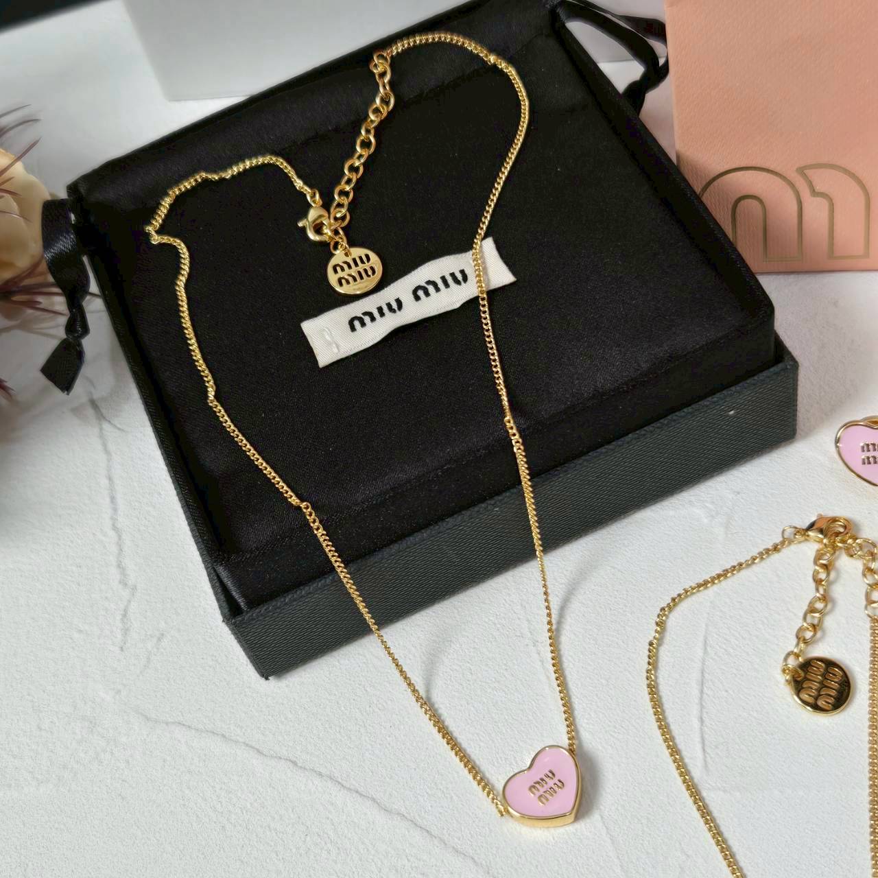 O1431 สร้อยคอ MIU(ชมพู)