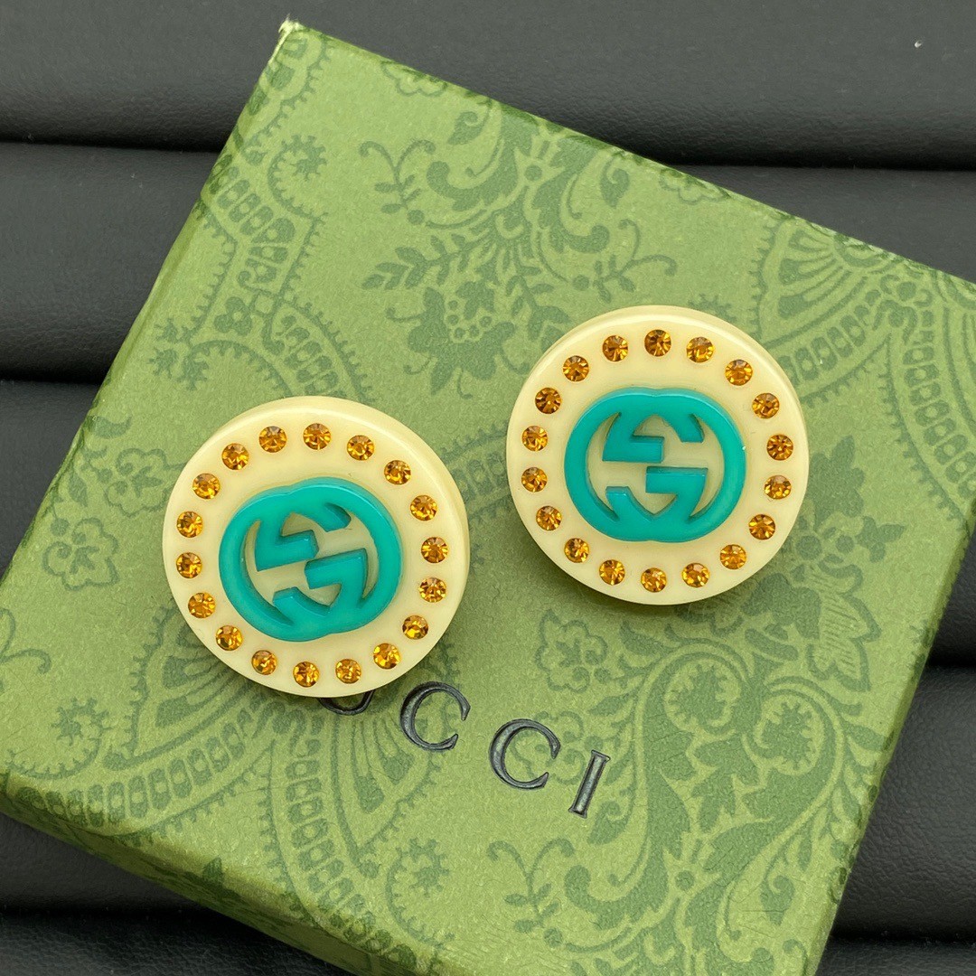 O0951 ต่างหู G(เพชรส้ม)