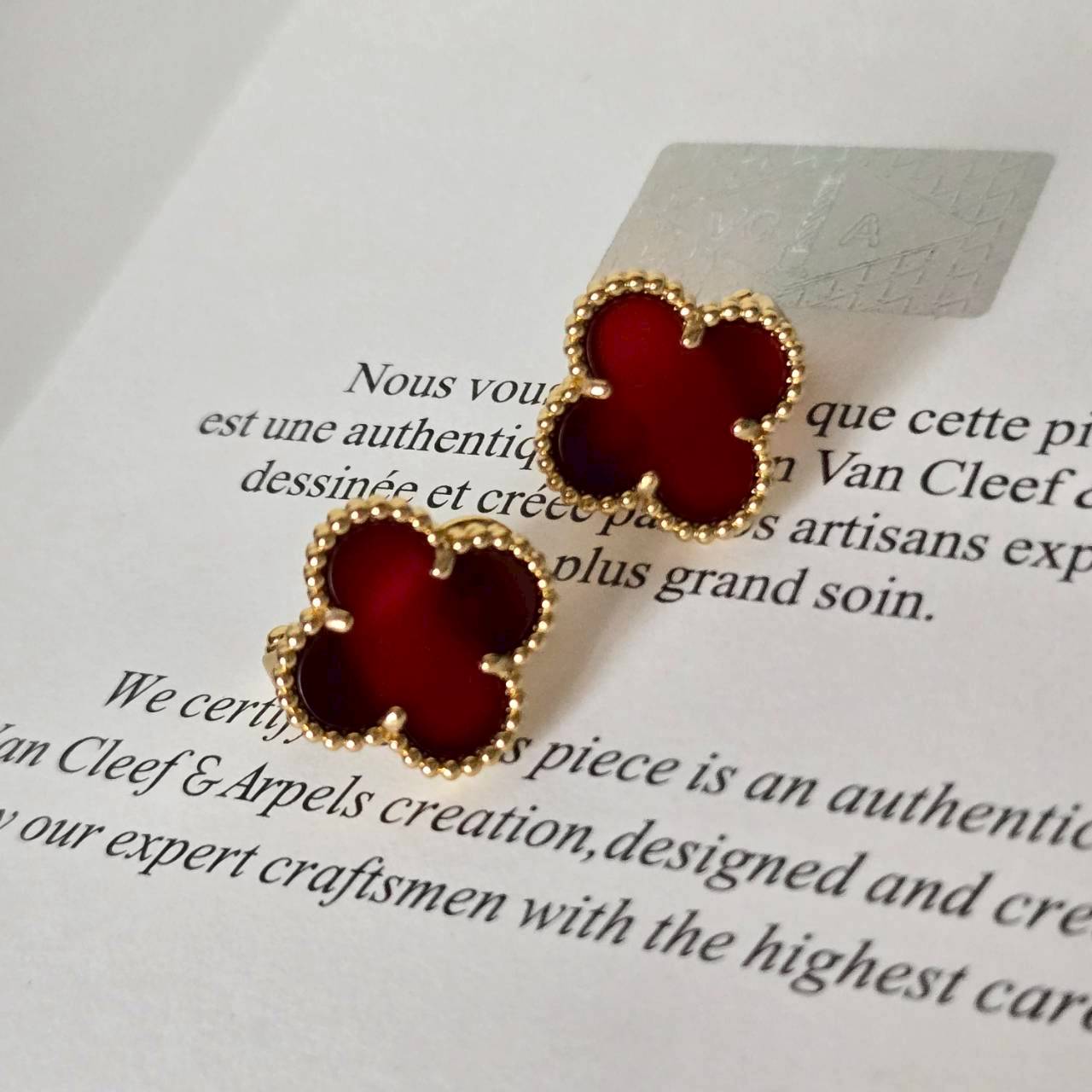 PP13122 ต่างหู VC(แดง-ทอง)