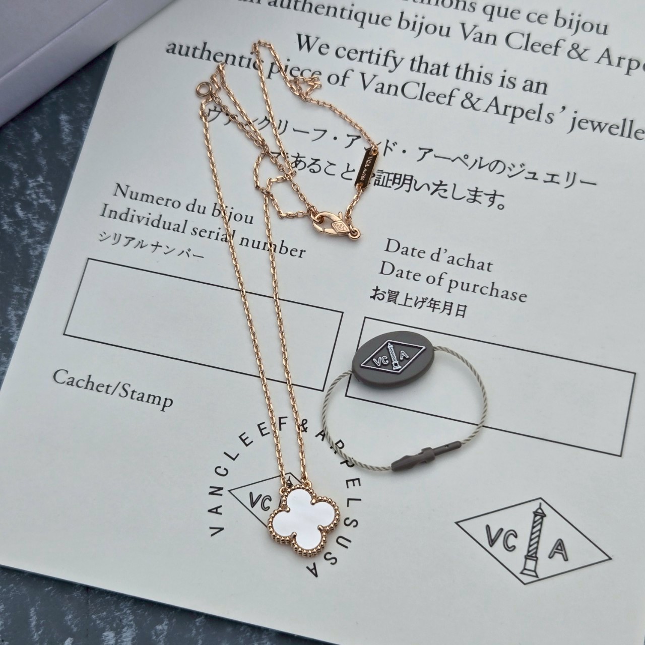 PP13181 สร้อยคอ VC(ขาว-โรส)