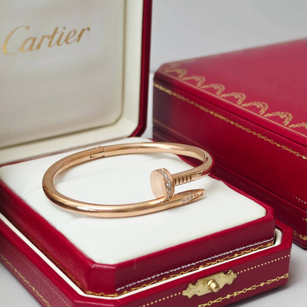 S4219 กำไลข้อมือสแตนเลส CAR(PinkGold)(เลือกไซส์)