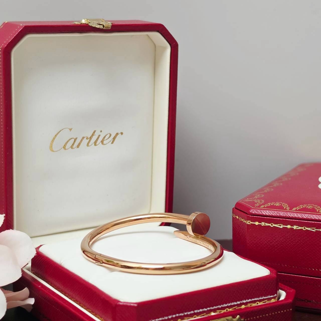 S4222 กำไลข้อมือสแตนเลส CAR(PinkGold)(เลือกไซส์)