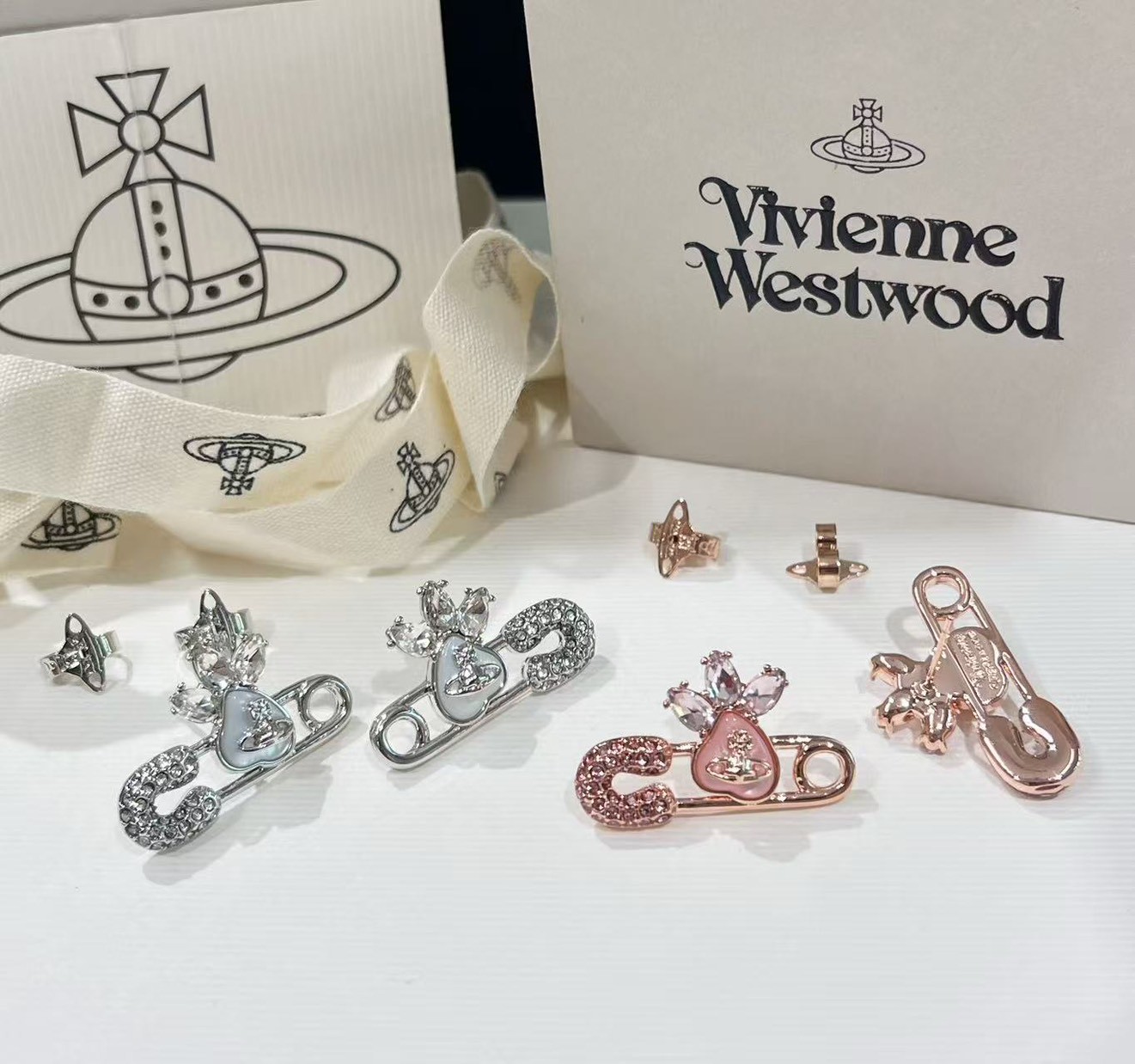 PP12235 ต่างหู Vivien(PinkGold)