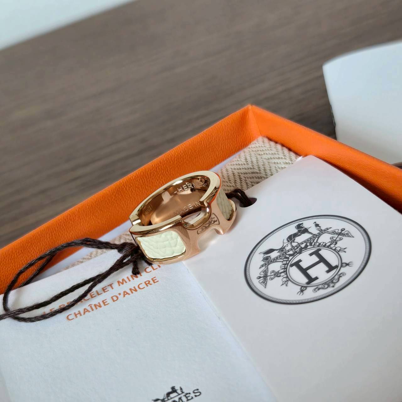 PP12239 แหวน H(PinkGold)(ไซส์7)