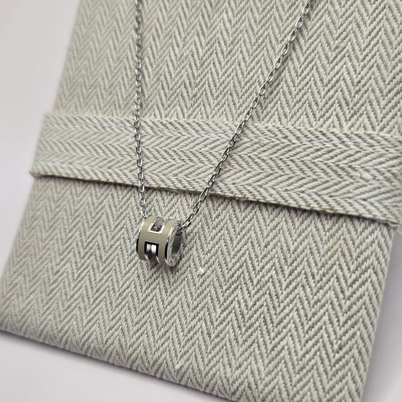 PP10179 สร้อยคอ H(มินิ)(เงิน)