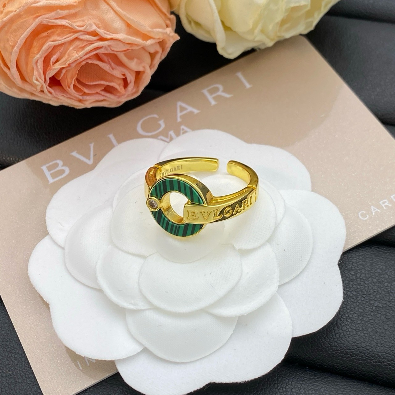 PP12265 แหวน BVL(ทอง-เขียว)