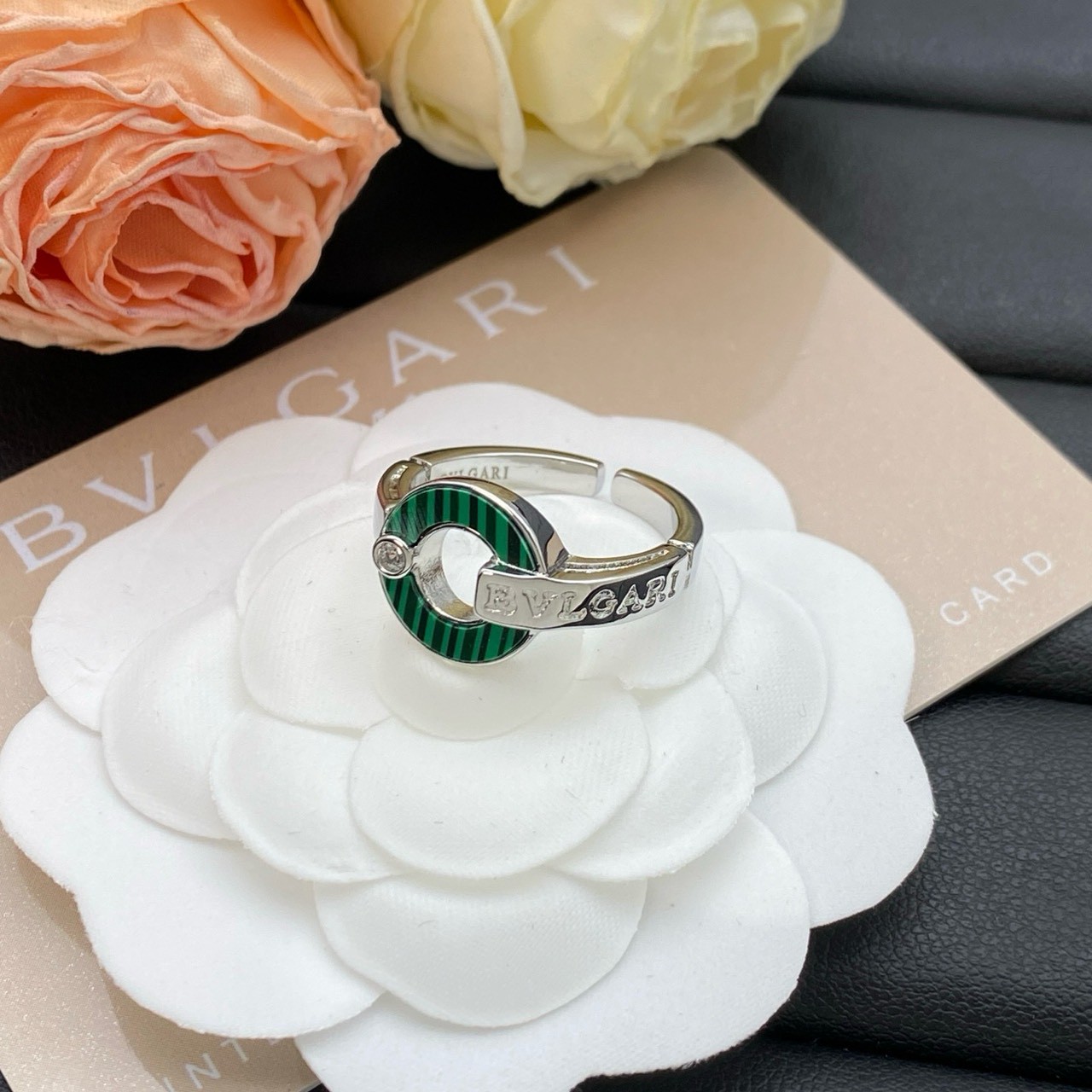 PP12271 แหวน BVL(เงิน-เขียว)