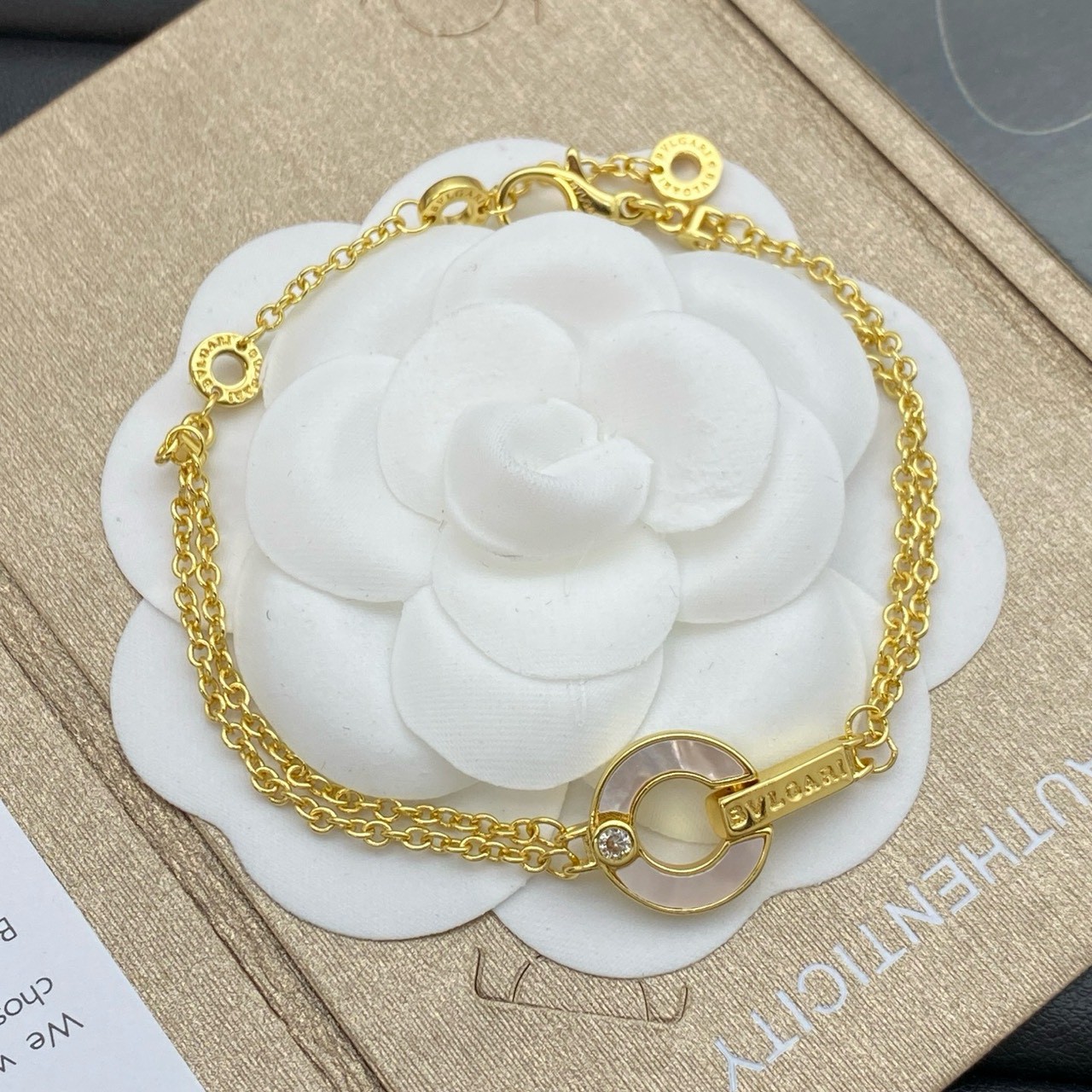 PP12261 สร้อยข้อมือ BVL(ทอง-ขาว)