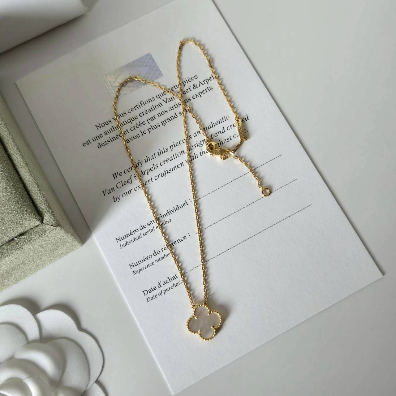 PP12551 สร้อยคอ VC(ขาว-ทอง)