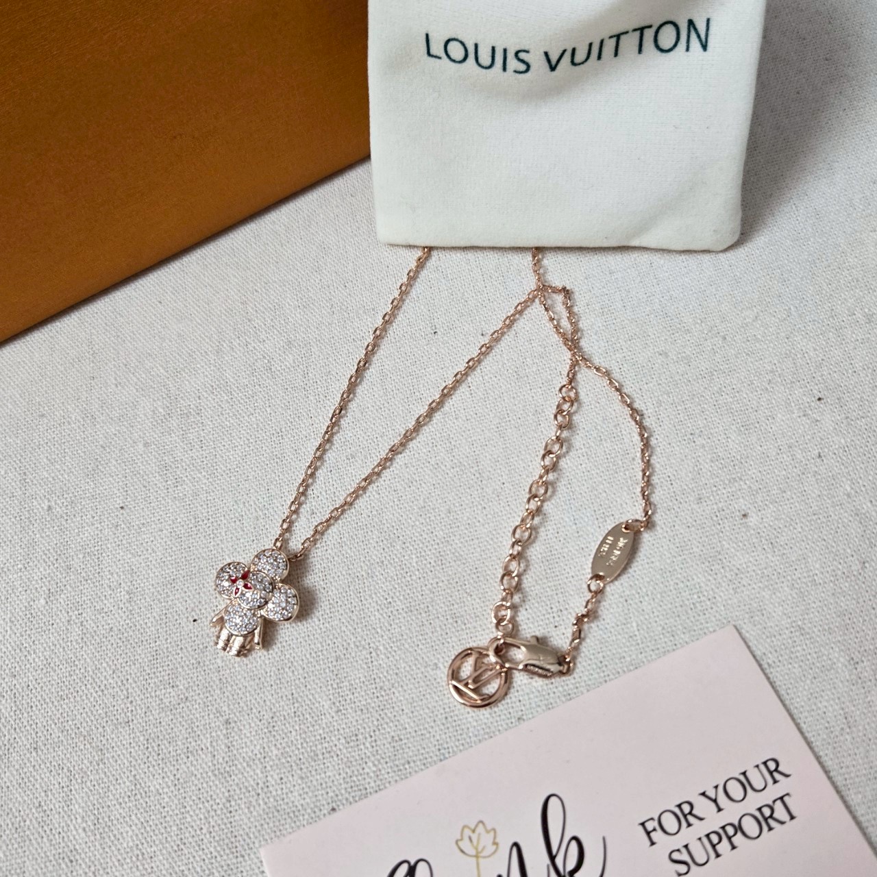 O1341 สร้อยคอ L(PinkGold)